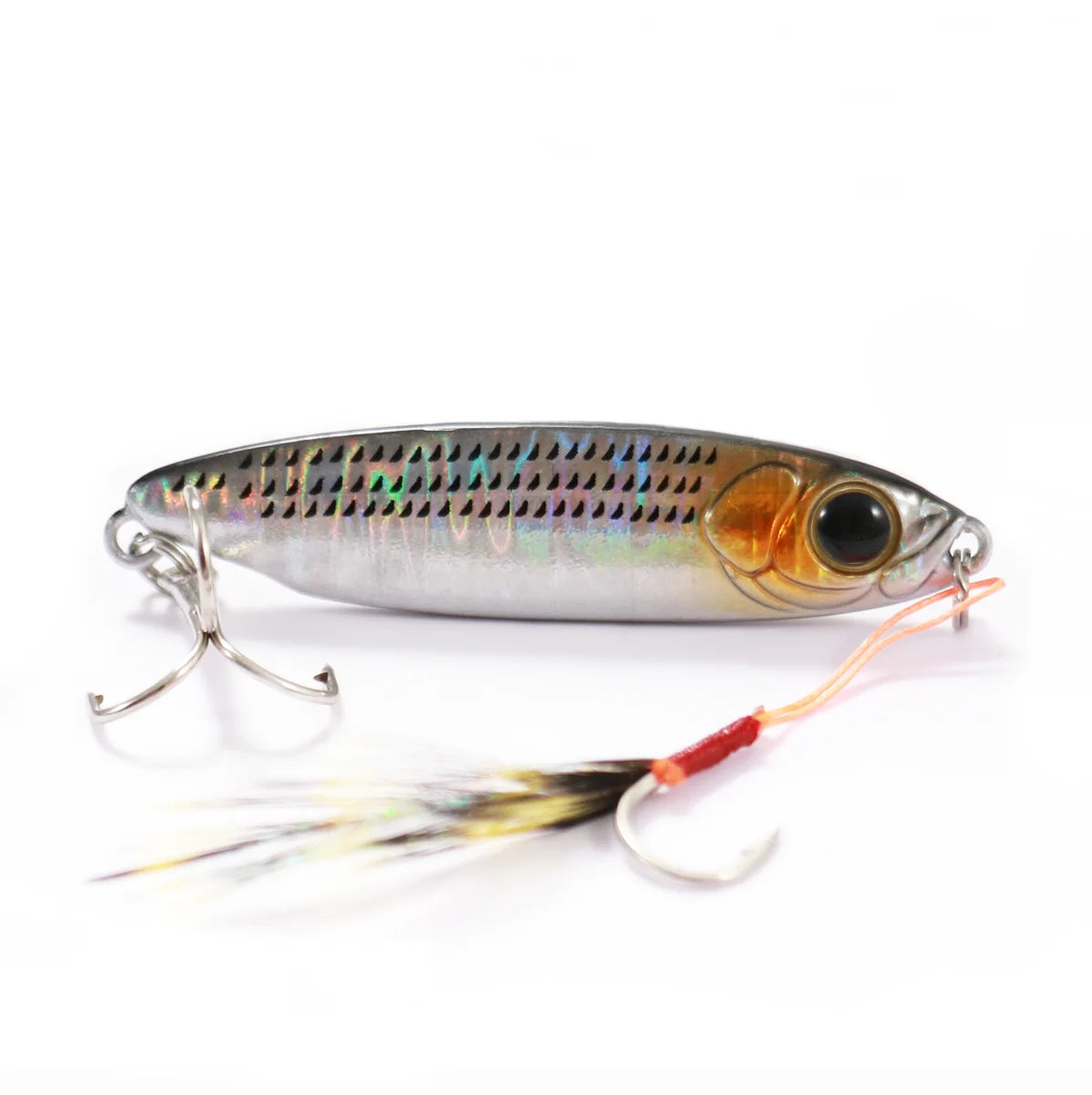 Feather Fishing Colorful Carbon Metal Jig Lure Spinning Spoon Artificial Bait Bass Hook of Minnow Sinking Casting Pesca Tackle