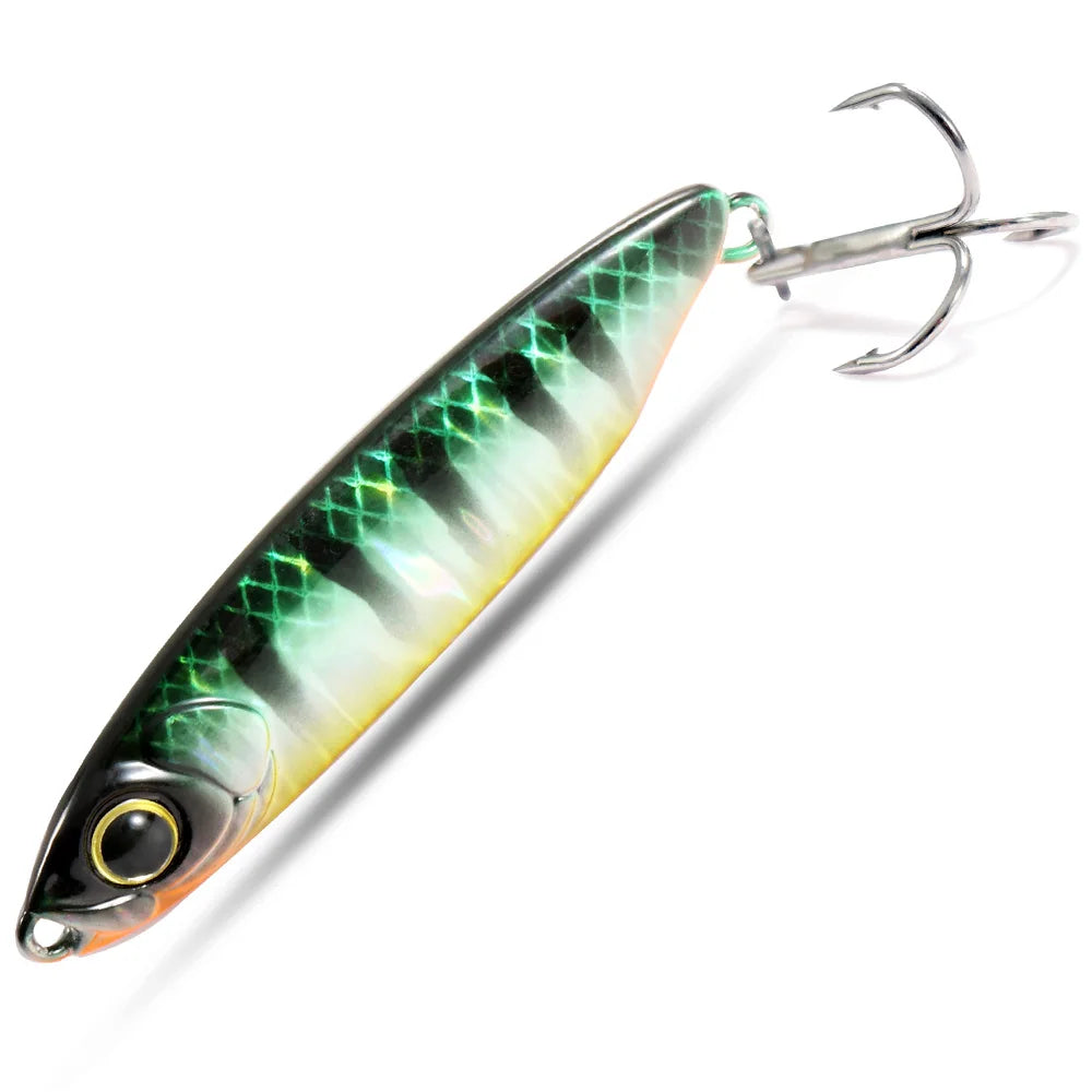 Feather Fishing Colorful Carbon Metal Jig Lure Spinning Spoon Artificial Bait Bass Hook of Minnow Sinking Casting Pesca Tackle