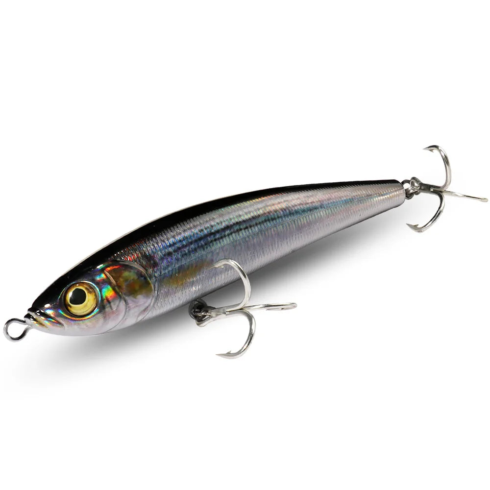 Big Sinking Pencil Lure 107g 18.5cm Fishing Jerkbait Hook Tuna Pesca Tackle Swimbait Cast Deep Floating Minnow Silicone Bait