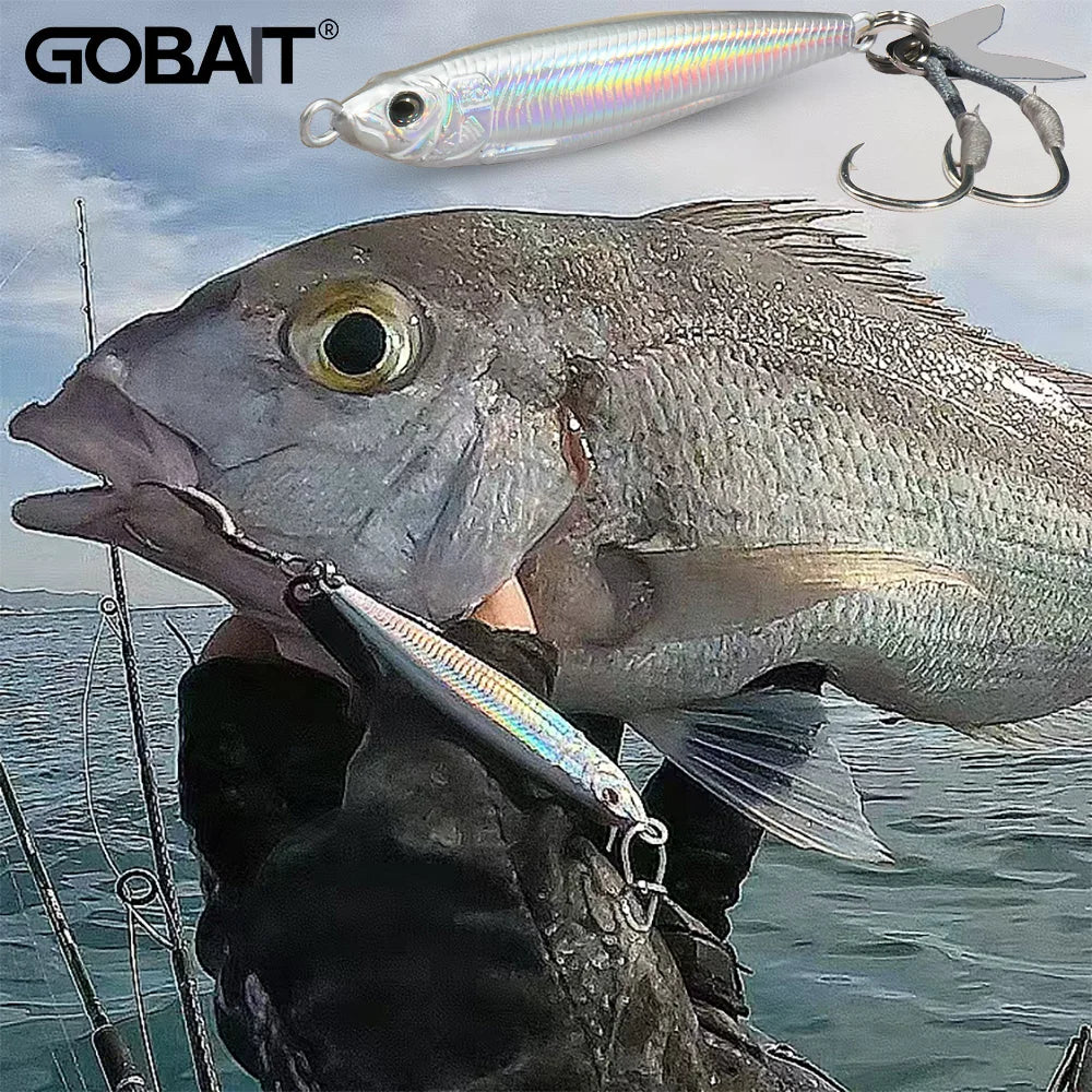 Metal Jig Lure 20g 30g 40g 3D Printed Fast Sinking Fishing Tackle Blade Hook Swimbait Pesca VIB Bait