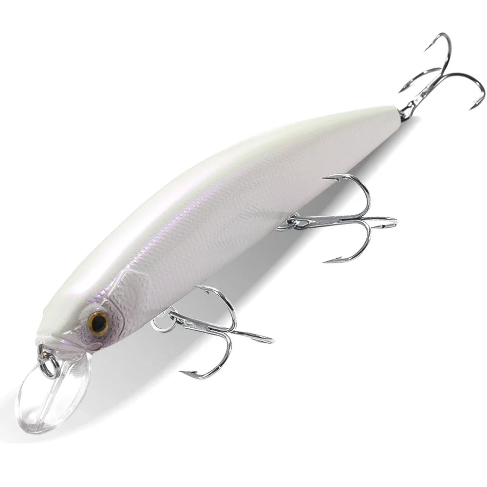 GOBAIT Floating Minnow 14cm 24g Top Water Fishing Lure Weight System HardBait Suspending Wobbler 3 Treble Hooks Jerk Bait 0-1.5m