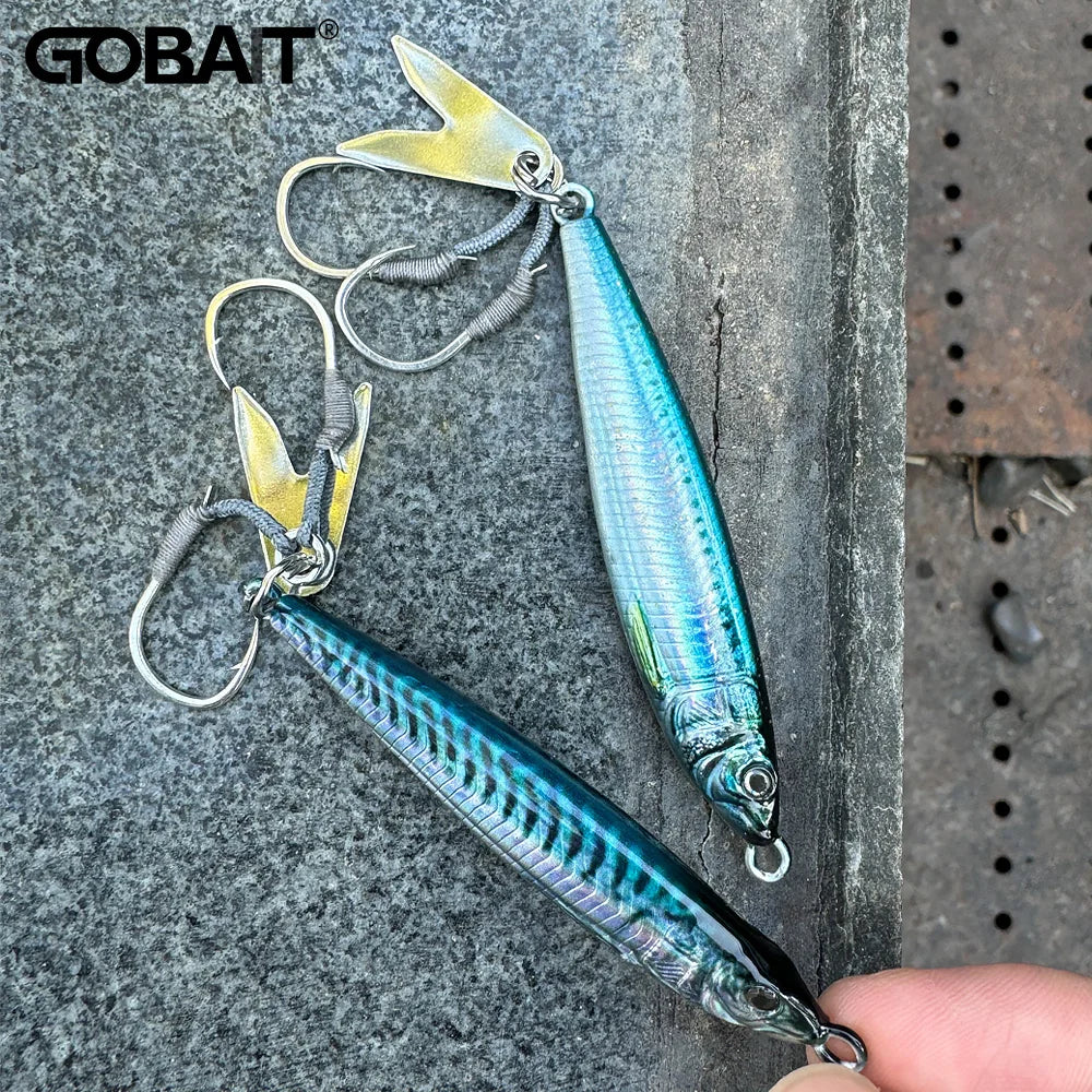 Metal Jig Lure 20g 30g 40g 3D Printed Fast Sinking Fishing Tackle Blade Hook Swimbait Pesca VIB Bait