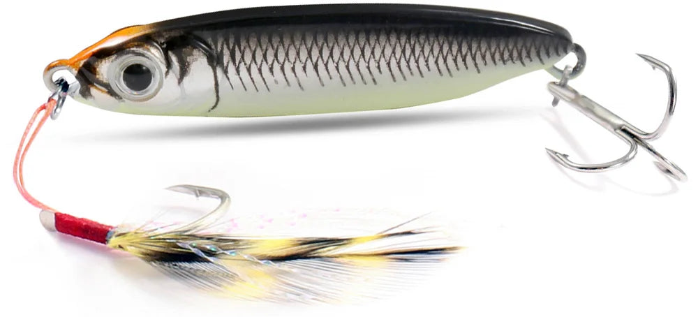 Metal Fishing Lure 10g 15g 20g Shore Cast Hook Swimbait Spoon Jig Artificial Bait Laser Cover Pike Trout Pesca Spinning Tackle