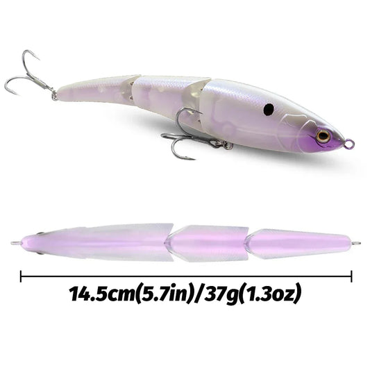 Swimbait 37g 14.5cm Multi Joint Lure Slow Sinking Pencil Metal Joints VIB Pesca Treble Hooks Carp Fishing Tackle Hard Bait