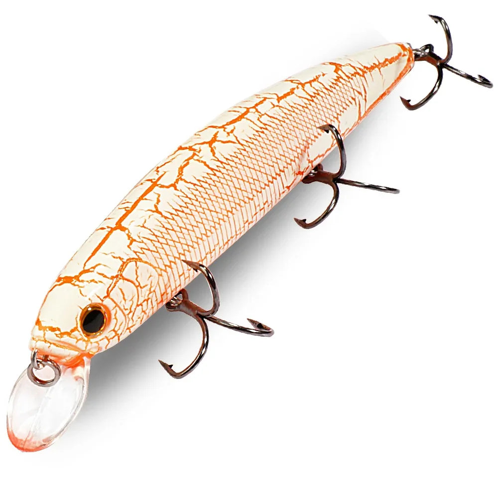 GOBAIT Floating Minnow 14cm 24g Top Water Fishing Lure Weight System HardBait Suspending Wobbler 3 Treble Hooks Jerk Bait 0-1.5m
