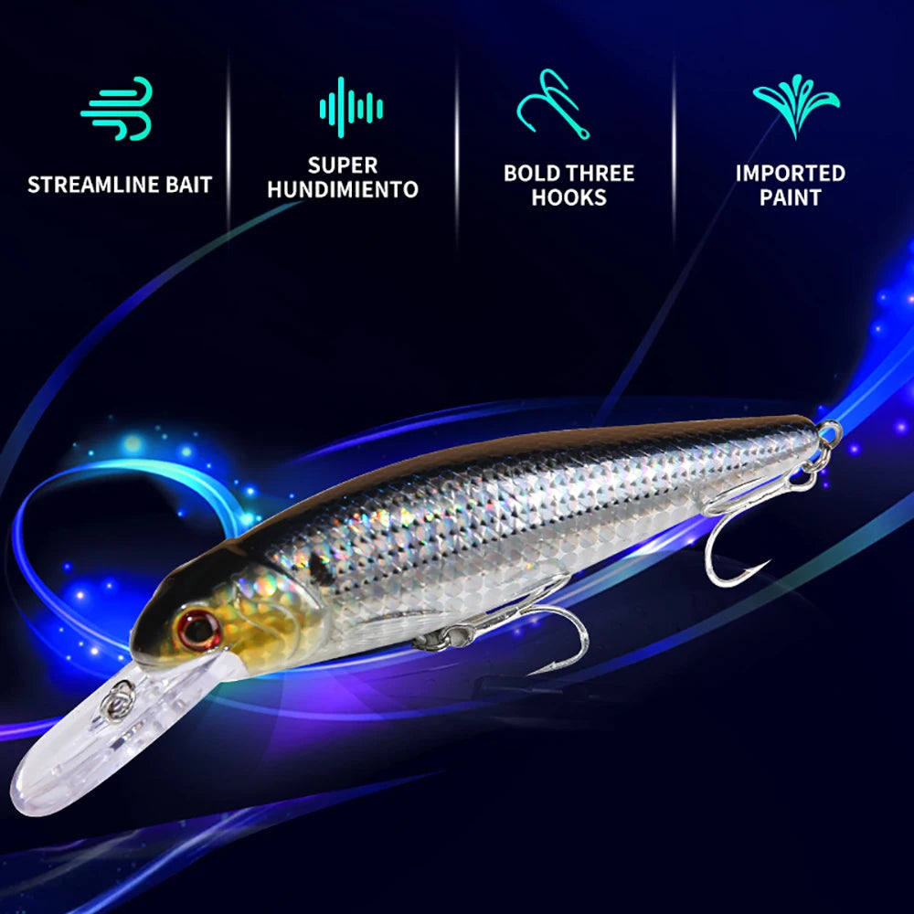 Fat Floating Wobbler 20.5g 13.5cm Jerkbait Treble Hooks Carp Popper Pike Swimbait Minnow Sea Fishing Lure Pesca Artificial Bait