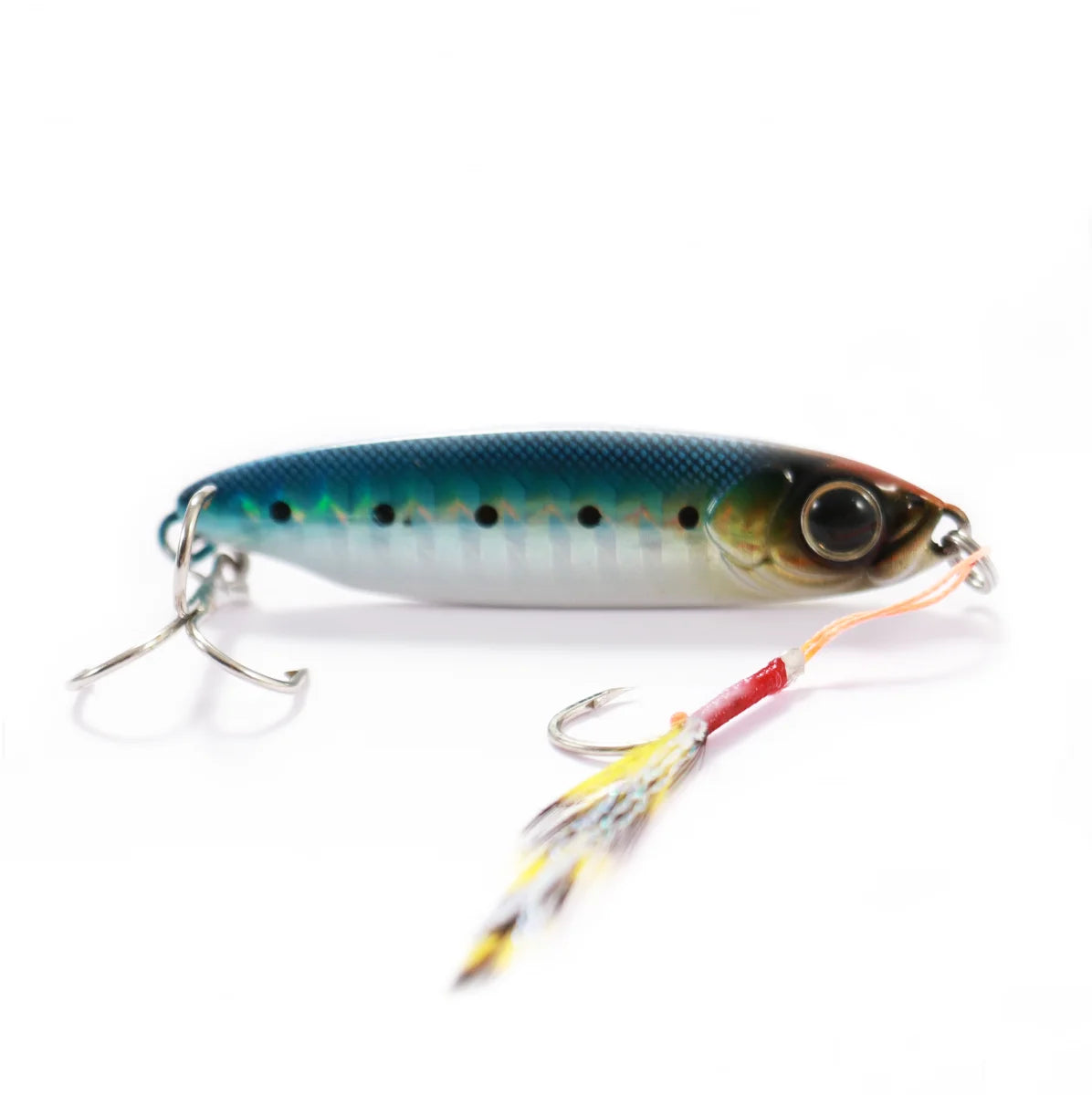 Feather Fishing Colorful Carbon Metal Jig Lure Spinning Spoon Artificial Bait Bass Hook of Minnow Sinking Casting Pesca Tackle