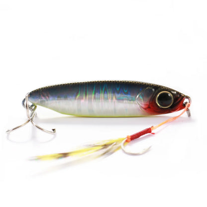 Feather Fishing Colorful Carbon Metal Jig Lure Spinning Spoon Artificial Bait Bass Hook of Minnow Sinking Casting Pesca Tackle