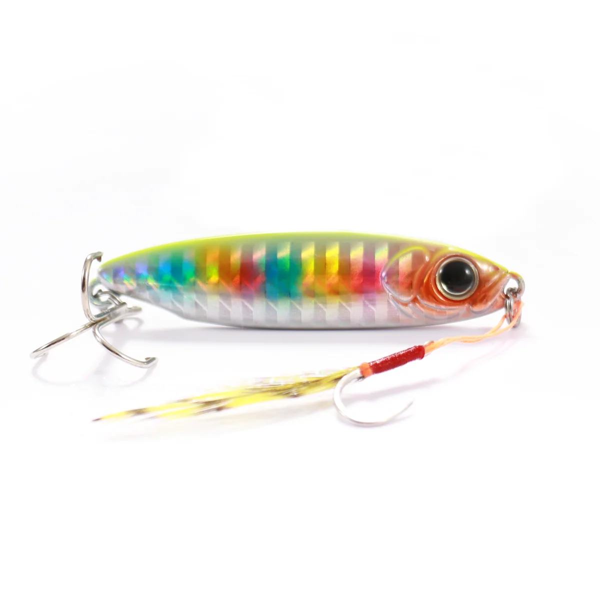 Feather Fishing Colorful Carbon Metal Jig Lure Spinning Spoon Artificial Bait Bass Hook of Minnow Sinking Casting Pesca Tackle