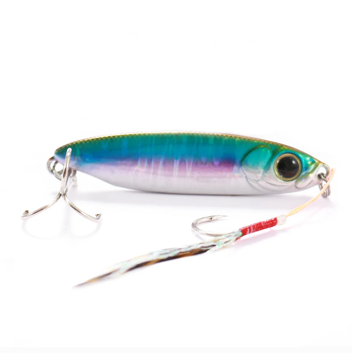 Feather Fishing Colorful Carbon Metal Jig Lure Spinning Spoon Artificial Bait Bass Hook of Minnow Sinking Casting Pesca Tackle
