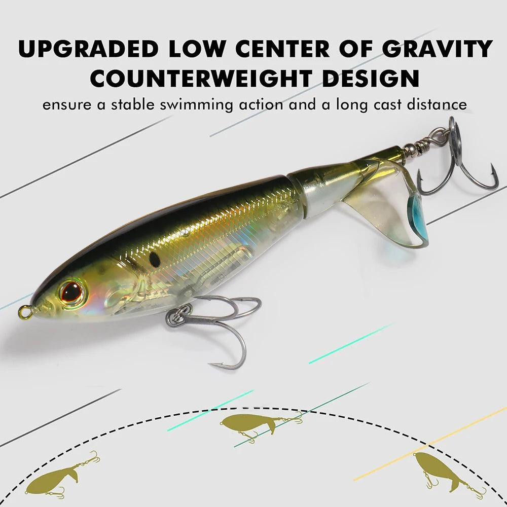 Topwater Propeller Plopper 20g 27g Spin Bait Gear Swimbait Pesca Rotating Tail Wobbler Spinnerbait Angler Fishing Crankbait Lure