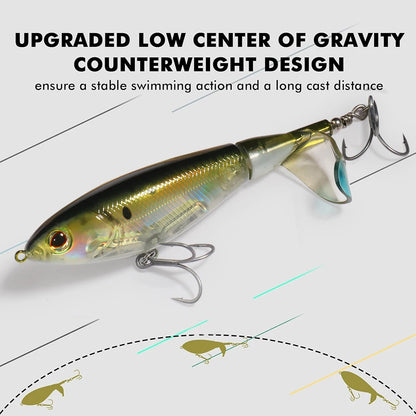 Topwater Propeller Plopper 20g 27g Spin Bait Gear Swimbait Pesca Rotating Tail Wobbler Spinnerbait Angler Fishing Crankbait Lure