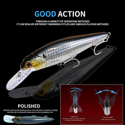 Fat Floating Wobbler 20.5g 13.5cm Jerkbait Treble Hooks Carp Popper Pike Swimbait Minnow Sea Fishing Lure Pesca Artificial Bait