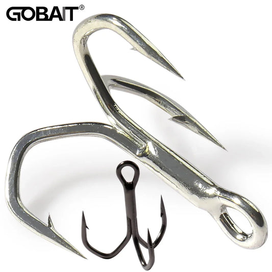 Treble Fishing Hooks – High Strength Barbed Nickel Anti-Rust Hooks, Sizes 2#–12# for Saltwater & Lure Fishing