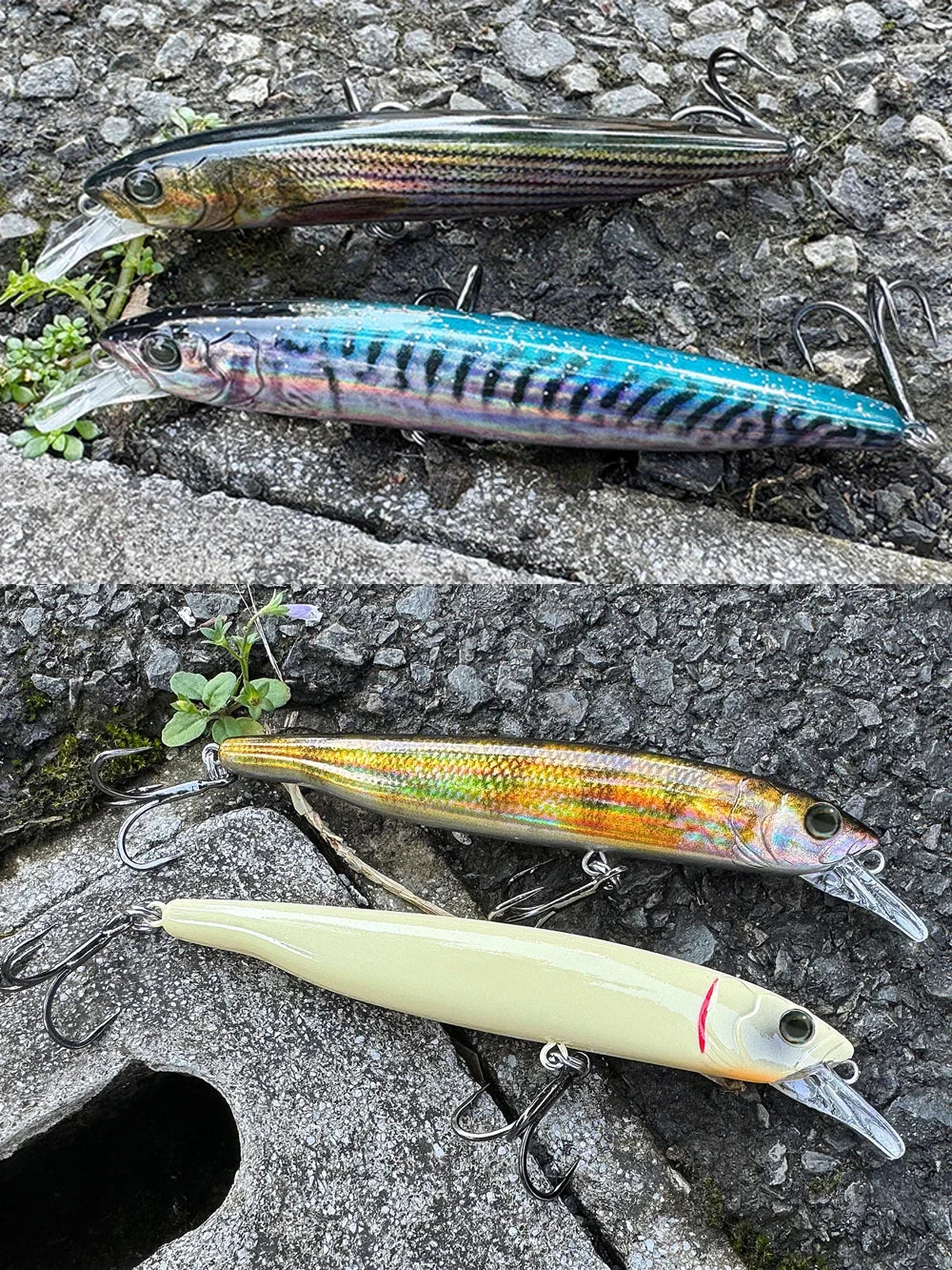 Suspend Fishing Lure 10g 10.2cm Minnow Treble Hooks Swimbait Kit Fishing Tackle Wobbler Rattle Cranbait Bait Pesca Jerkbaits