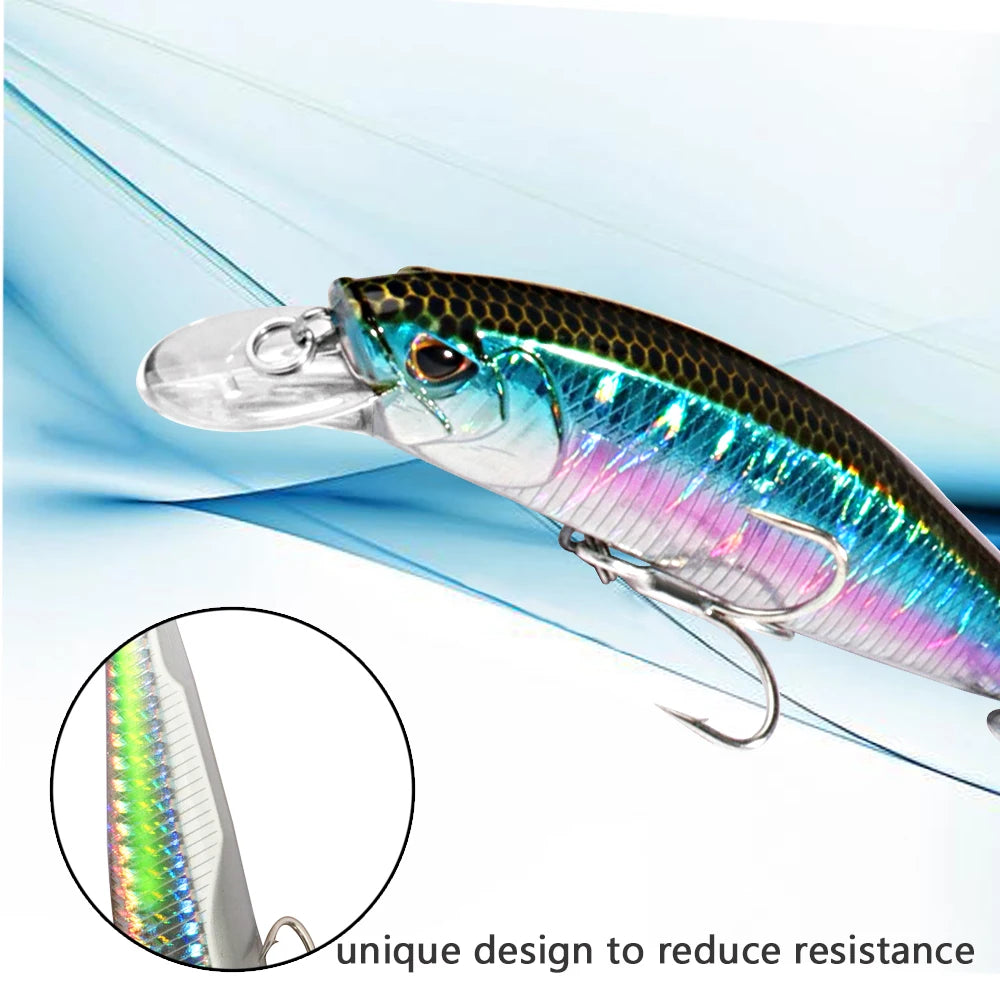 Minnow Sinking 19g Floating 15g Fishing Lure HardBait Treble Hooks Swimbait Pesca Tackle Wobbler Crank Jerkbait Artificial Bait