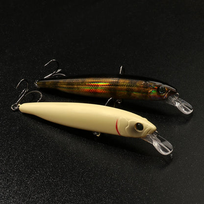 Suspend Fishing Lure 10g 10.2cm Minnow Treble Hooks Swimbait Kit Fishing Tackle Wobbler Rattle Cranbait Bait Pesca Jerkbaits