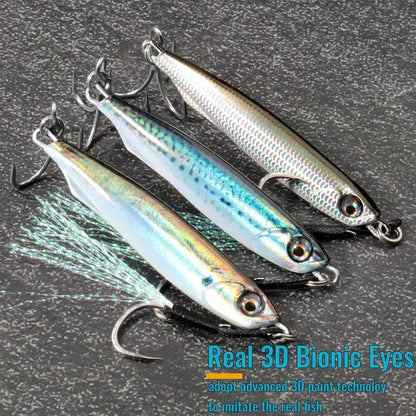 GOBAIT Metal Jig Lure 10g 20 30g 40g Spinner Spoon 3D Eye Color Spinning Fishing Tackle Popper Gear Hook Swimbait Pesca Bait