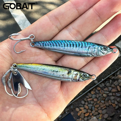 Metal Jig Lure 20g 30g 40g 3D Printed Fast Sinking  Fishing Tackle Blade Hook Swimbait Pesca VIB Bait