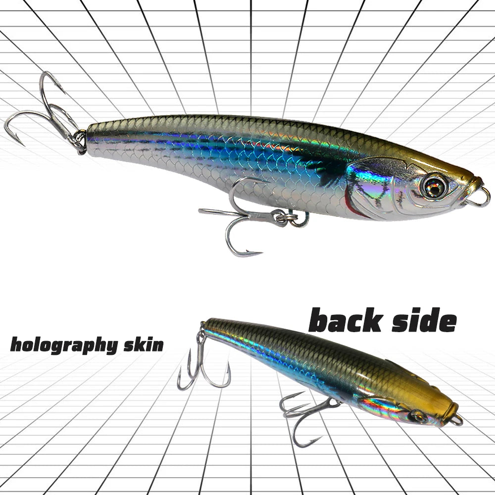 Sinking Pencil Lure 53g 10.5cm Popper Saltwater Hook Swimbait Pesca Plopper Long Cast Whopper Sea Fishing Crankbait Silicon Bait