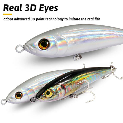 Big Sinking Pencil Lure 107g 18.5cm Fishing Jerkbait Hook Tuna Pesca Tackle Swimbait Cast Deep Floating Minnow Silicone Bait