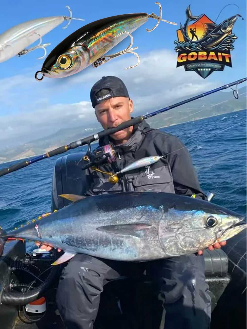 Big Sinking Pencil Lure 107g 18.5cm Fishing Jerkbait Hook Tuna Pesca Tackle Swimbait Cast Deep Floating Minnow Silicone Bait