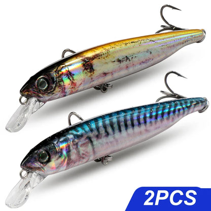 Suspend Fishing Lure 10g 10.2cm Minnow Treble Hooks Swimbait Kit Fishing Tackle Wobbler Rattle Cranbait Bait Pesca Jerkbaits