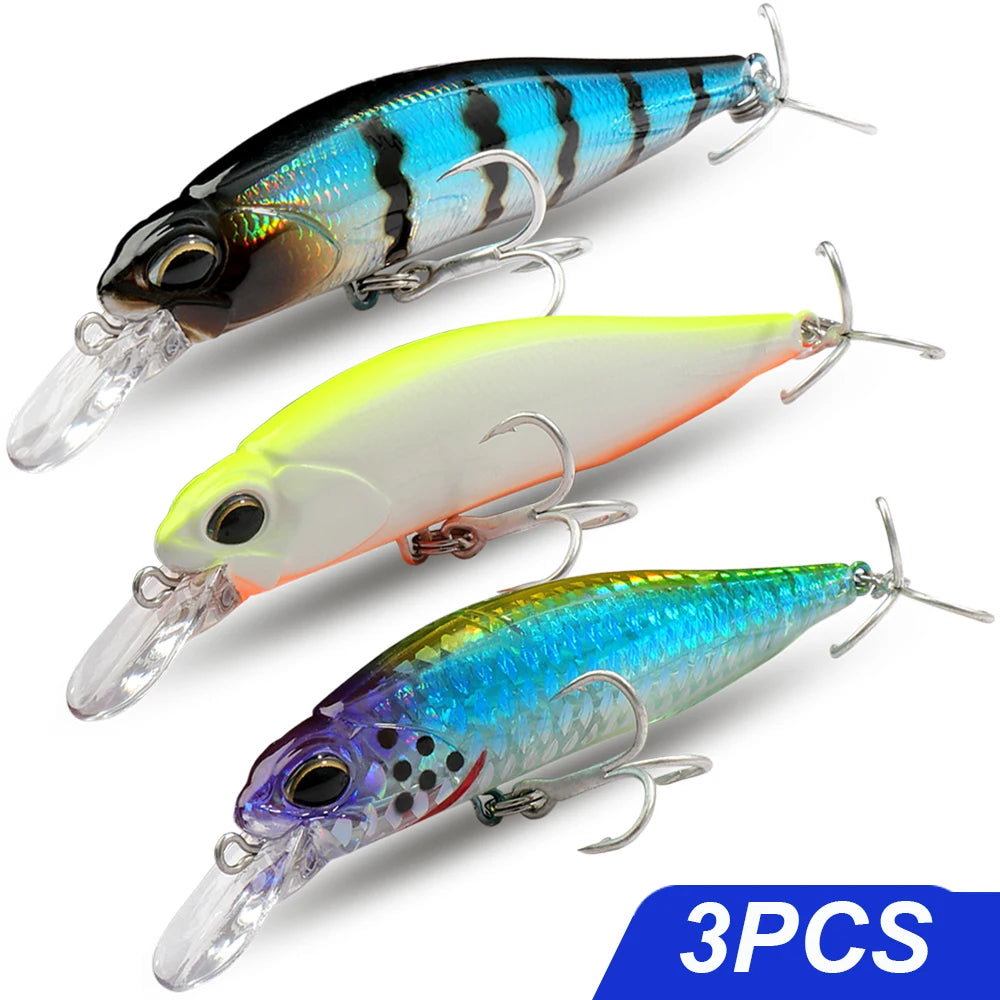 Fishing Lure Kit Floating 8.5g Bait Sinking Minnow 5g Wobbler Swimbait Carp Fishing Tackle Rattle Cranbait Set Pesca Jerkbait