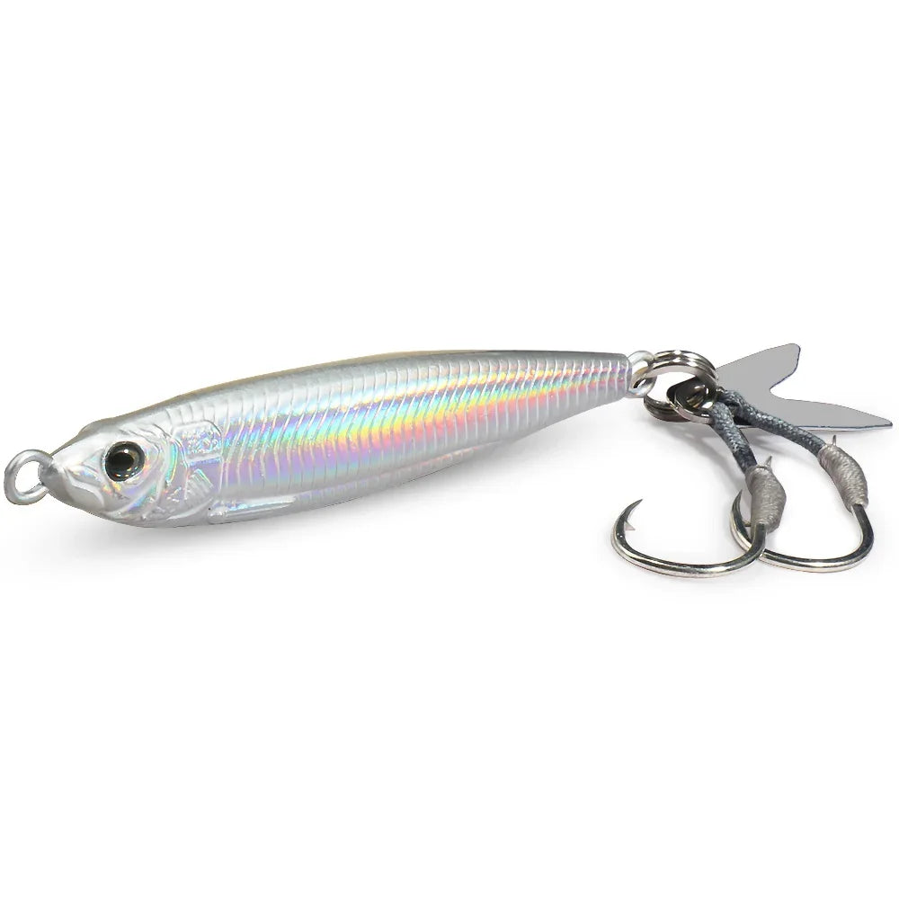 Metal Jig Lure 20g 30g 40g 3D Printed Fast Sinking  Fishing Tackle Blade Hook Swimbait Pesca VIB Bait