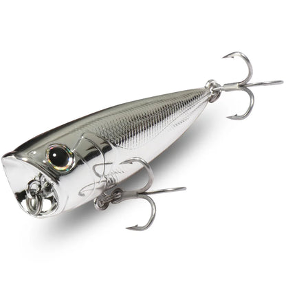 Top Water Popper 8g 6.5cm Lure Steel Ball Copper Ballast Balance Pesca Wobbler Floating Minnow Hook Tackle Rattle Cranbait Bait