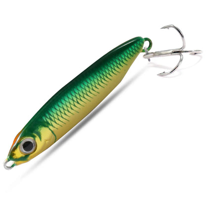 Feather Fishing Colorful Carbon Metal Jig Lure Spinning Spoon Artificial Bait Bass Hook of Minnow Sinking Casting Pesca Tackle