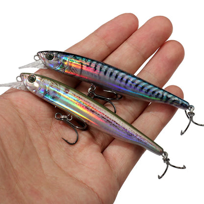 Suspend Fishing Lure 10g 10.2cm Minnow Treble Hooks Swimbait Kit Fishing Tackle Wobbler Rattle Cranbait Bait Pesca Jerkbaits