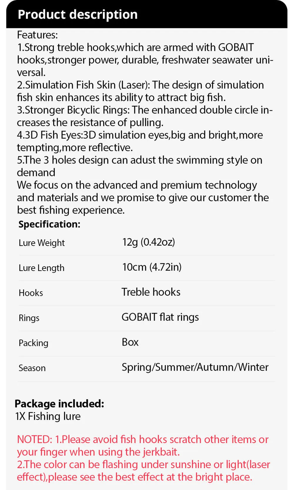 Floating Minnow 12g 10cm Fishing Lure Accoustic Steel Ball Swimbait Hook Wobbler Pesca Jerkbait Crank Tackle Crankbait Bait