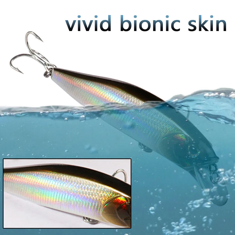 Minnow Sinking 19g Floating 15g Fishing Lure HardBait Treble Hooks Swimbait Pesca Tackle Wobbler Crank Jerkbait Artificial Bait