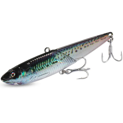 Metal Jig VIB Lure 20g 30g 40g Spinner Spoon 3D Eye Color Laser Spinning Fishing Tackle Hook Swimbait Pesca Spinnerbait Bait