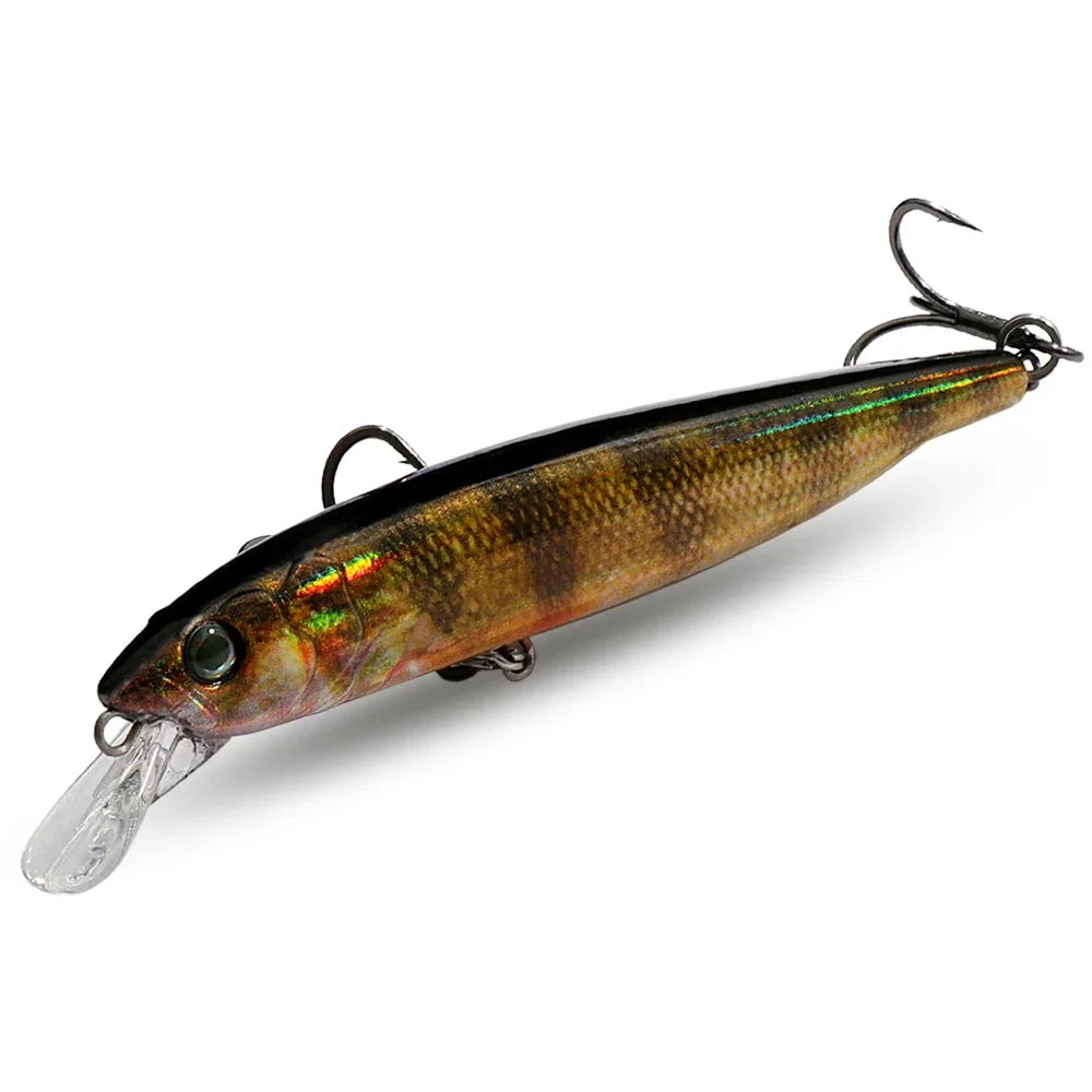 Suspend Fishing Lure 10g 10.2cm Minnow Treble Hooks Swimbait Kit Fishing Tackle Wobbler Rattle Cranbait Bait Pesca Jerkbaits