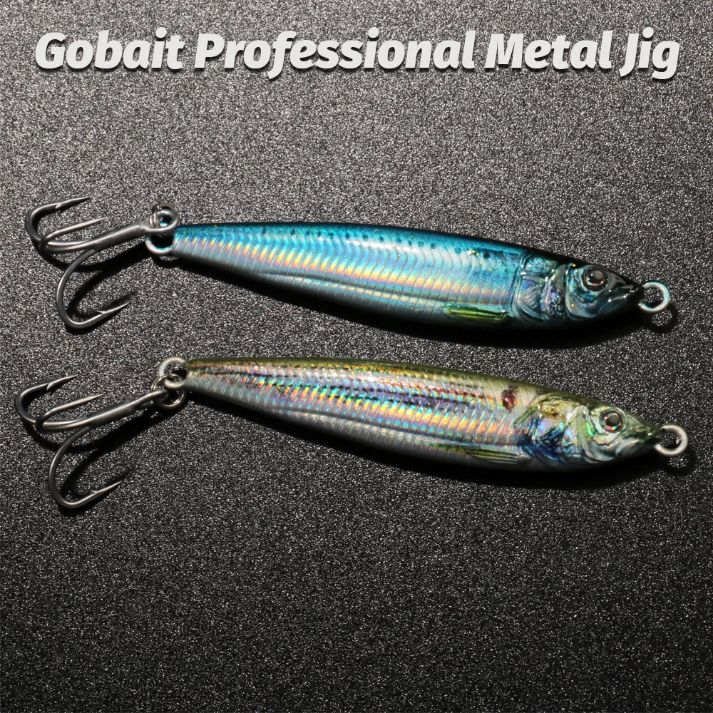 Metal Jig Lure 20g 30g 40g 3D Printed Fast Sinking  Fishing Tackle Blade Hook Swimbait Pesca VIB Bait