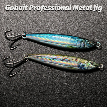 Metal Jig Lure 20g 30g 40g 3D Printed Fast Sinking  Fishing Tackle Blade Hook Swimbait Pesca VIB Bait