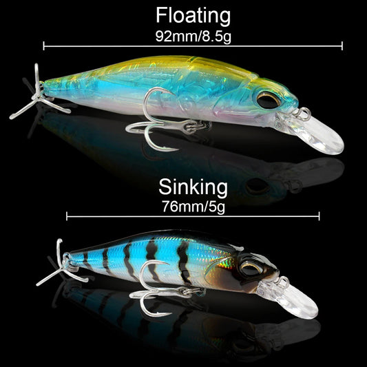 Fishing Lure Kit Floating 8.5g Bait Sinking Minnow 5g Wobbler Swimbait Carp Fishing Tackle Rattle Cranbait Set Pesca Jerkbait