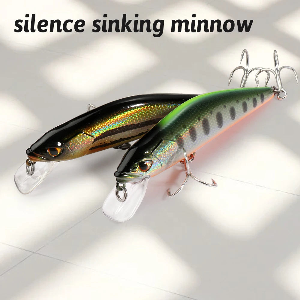 Sinking Minnow 9cm 16g Wobbler Trolling Popper Pesca Swimbait Long Cast Silicone Bait Tackle Pike Sea Fishing Lure Jerkbait