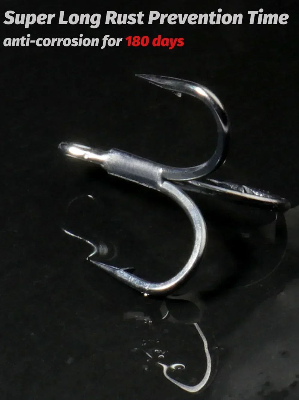 Treble Fishing Hooks – Sharp Barbed High Carbon Steel Hooks with Nickel Anti-Rust Coating, Sizes 2#–10# for Lures & Carp Fishing