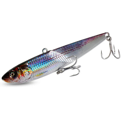 Metal Jig VIB Lure 20g 30g 40g Spinner Spoon 3D Eye Color Laser Spinning Fishing Tackle Hook Swimbait Pesca Spinnerbait Bait