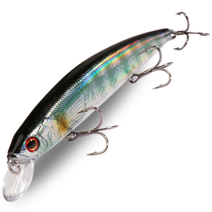 GOBAIT Floating Minnow 14cm 24g Top Water Fishing Lure Weight System HardBait Suspending Wobbler 3 Treble Hooks Jerk Bait 0-1.5m