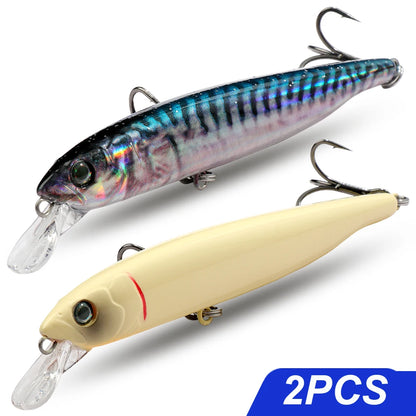 Suspend Fishing Lure 10g 10.2cm Minnow Treble Hooks Swimbait Kit Fishing Tackle Wobbler Rattle Cranbait Bait Pesca Jerkbaits