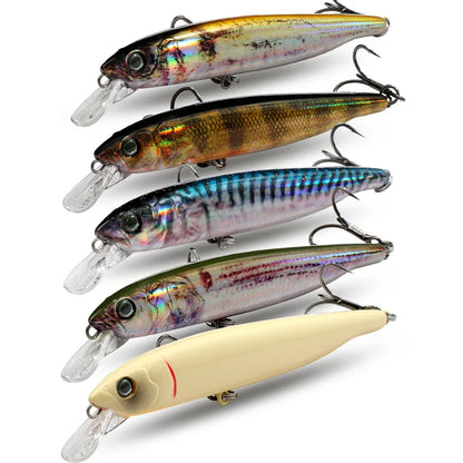 Suspend Fishing Lure 10g 10.2cm Minnow Treble Hooks Swimbait Kit Fishing Tackle Wobbler Rattle Cranbait Bait Pesca Jerkbaits