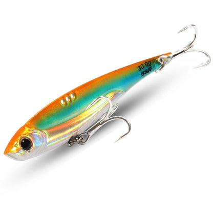 VIB Fishing Lure 20g 25g 30g Metal Jig Sinking Big Blade Long Cast Treble Hooks Spinner Spoon VIBRATION Tackle Pesca Hard Bait