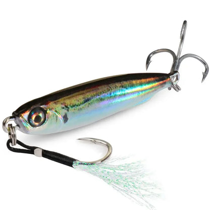 GOBAIT Metal Jig Lure 10g 20 30g 40g Spinner Spoon 3D Eye Color Spinning Fishing Tackle Popper Gear Hook Swimbait Pesca Bait