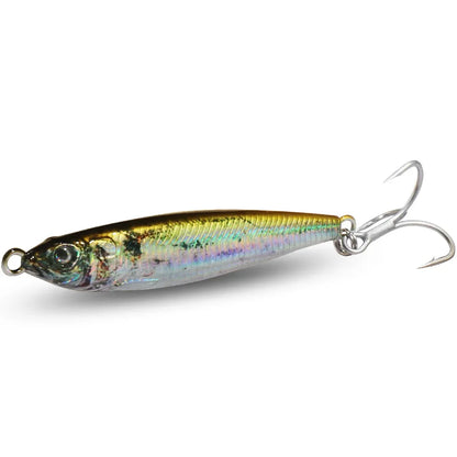 Metal Jig Lure 20g 30g 40g 3D Printed Fast Sinking  Fishing Tackle Blade Hook Swimbait Pesca VIB Bait