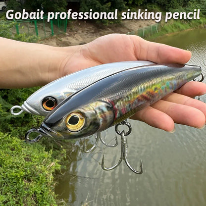 Big Sinking Pencil Lure 107g 18.5cm Fishing Jerkbait Hook Tuna Pesca Tackle Swimbait Cast Deep Floating Minnow Silicone Bait