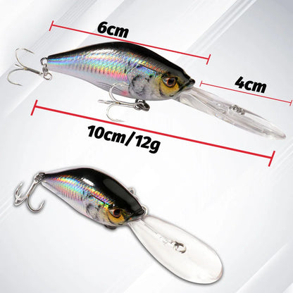 Floating Minnow 12g 10cm Fishing Lure Accoustic Steel Ball Swimbait Hook Wobbler Pesca Jerkbait Crank Tackle Crankbait Bait